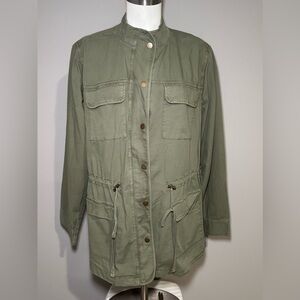 Evri Women's Size 2X Casual Jacket Length, Army Green Color, Made in India, New